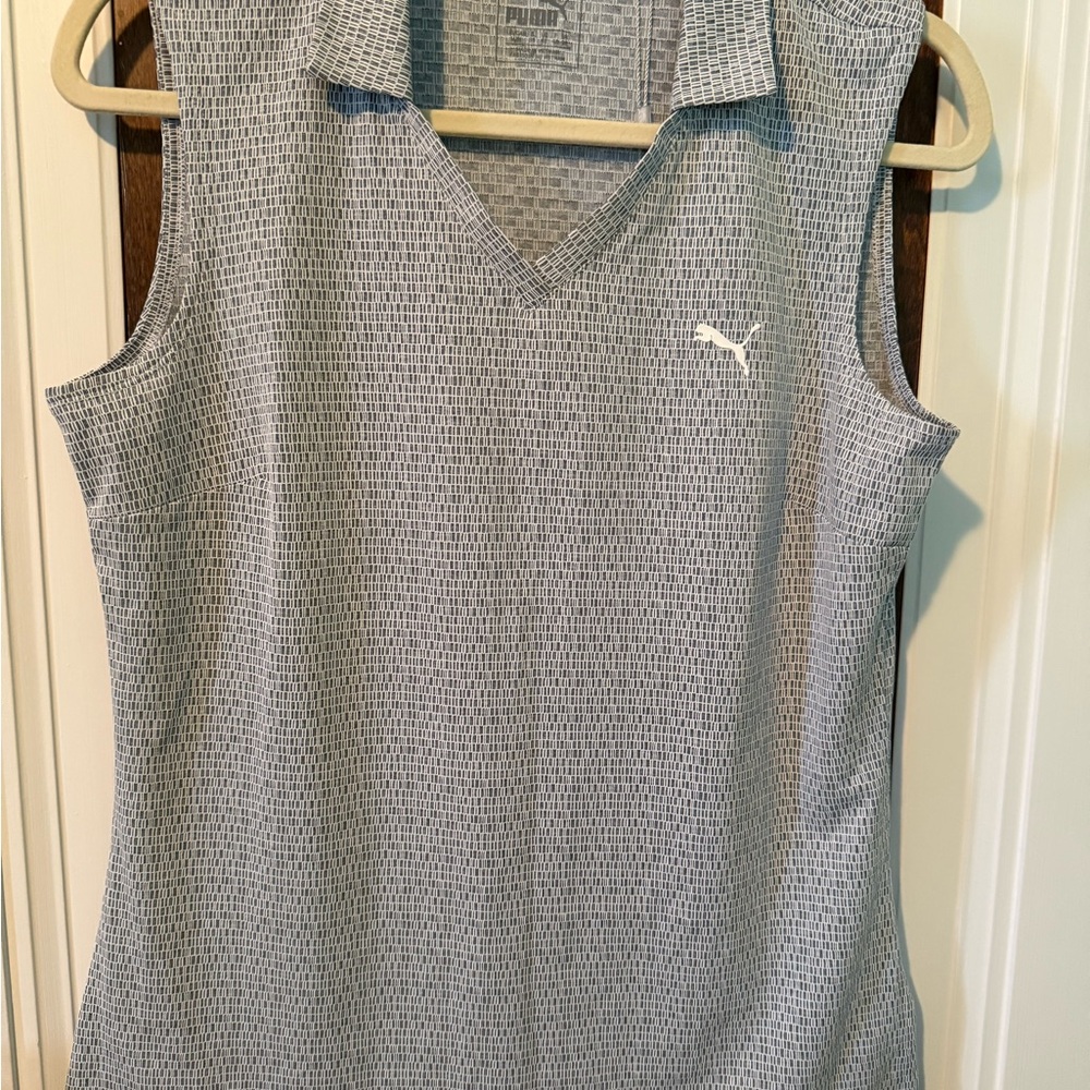 NWT Puma Women's Gray Sleeveless Polo